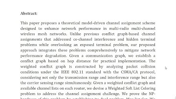 A Conflict Aware Channel Assignment in Multi Radio Multi Channel Wireless Mesh Networks