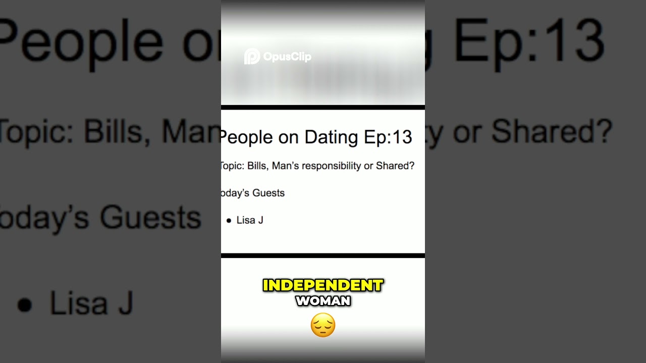 People On Dating Clips : Independent Women Don't Rely On Anyone For Your Future!