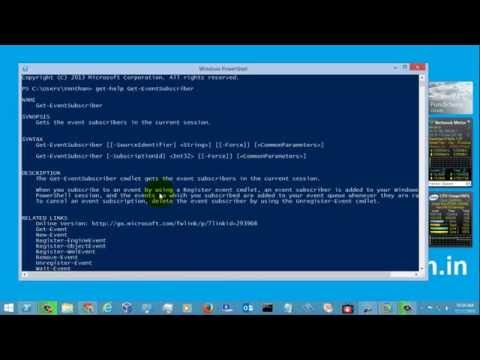 Windows Powershell Tutorial - Get-EventSubscriber