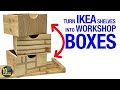 Turn Ikea Shelves into Basic Boxes with Fancy Fronts [video 465]