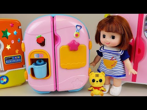 Baby Doll Refrigerator and food toys play