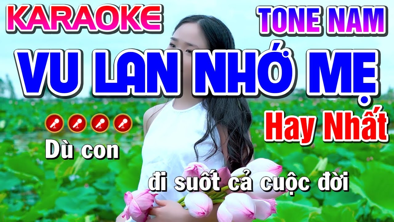 Vu Lan Nhớ Mẹ Karaoke Nhạc Sống Tone Nam ( PHỐI CỰC HAY ) - Tình Trần Organ