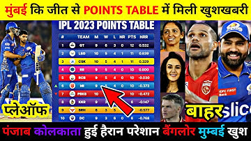 मुम्बई कि जीत से POINTS TABLE मे मिली सबसे बड़ी खुशखबरी, PBKS KKR को लगा तगड़ा झटका, RCB MI बड़ी खुश