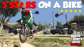 Can You Escape 5 Star Cops on a BICYCLE? | GTA Online