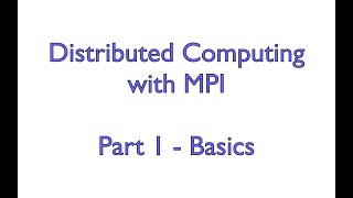 MPI Basics