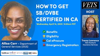 How to get SB/DVBE Certified in CA