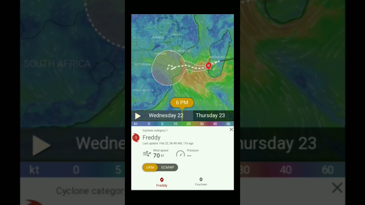 #alert | freddy cyclone tracking and rain accumulation in africian country side #latestnews#foryou