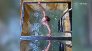 Video A Blonde Bella Hadid Makes A Splash On Tropical Holiday