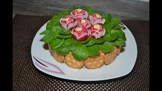Салат из копченого куриного мяса!Идея как красиво подать салат на праздничный стол!!! Салат из копченого куриного мяса!Идея как красиво подать салат на праздничный стол!!!