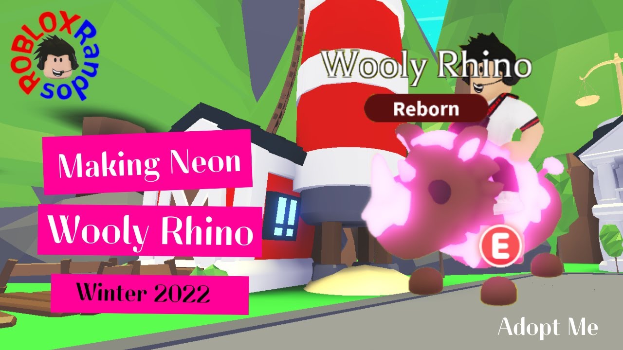 Making Neon Wooly Rhino In Adopt Me Roblox Youtube