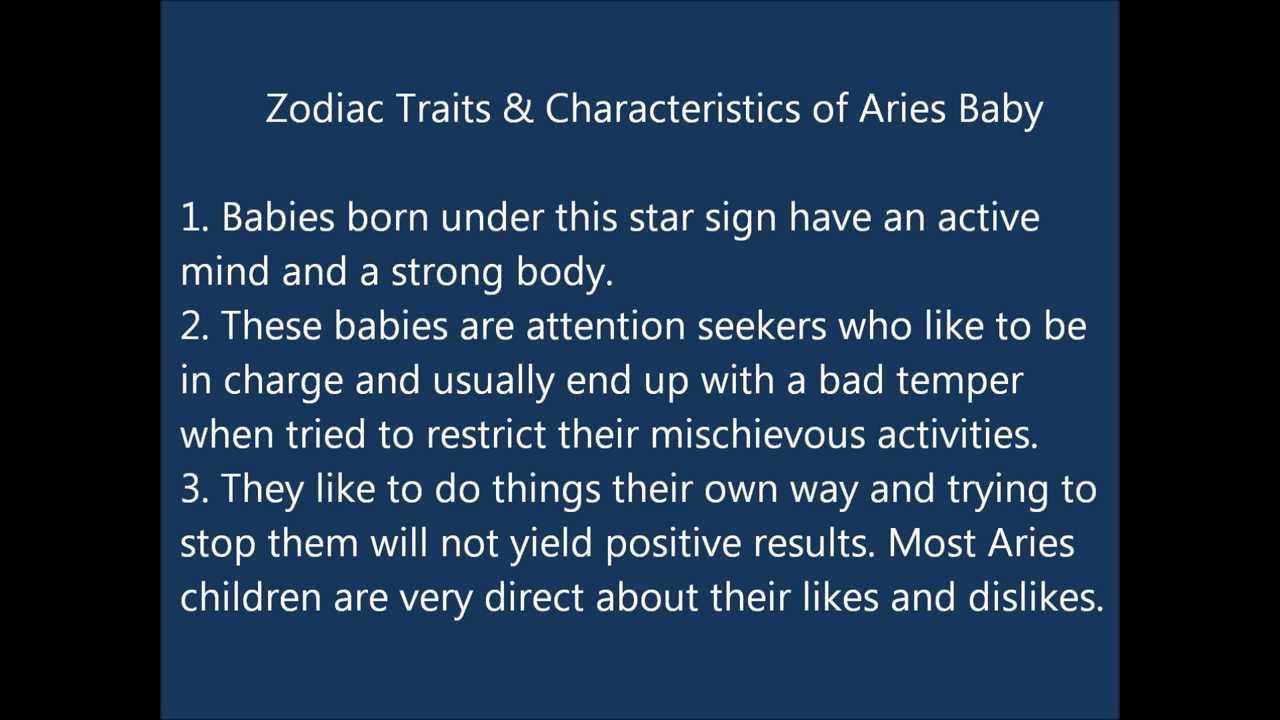 characteristics and zodiac traits of aries baby youtube characteristics and zodiac traits of aries baby youtube