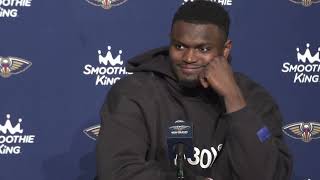 Zion Williamson talks growth throughout season | Warriors-Pelicans Postgame Interview 4\/12\/2024