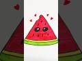 Simple Watermelon Drawing for Kids | Fun &amp; Easy #ytshort #ytshorts #viral #shorts #art