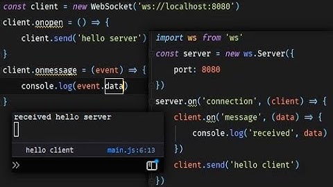 I created WebSocket connection