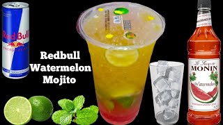 Mojito Recipe ! How To Make The Best Redbull Watermelon Mojito In Malayalalm ! Redbull Mojito Recipe