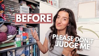 ORGANIZING MY OFFICE  | stationery declutter, cleaning books & learning to let go