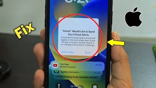 Home" Would Like To Send You Critical Alerts | Fixed iPhone Stuck On Critical Alerts