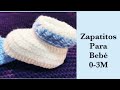 Ajuar para bebé: Como tejer Zapatitos | escarpines | patucos para bebé  0-3M fácil de hacer #178