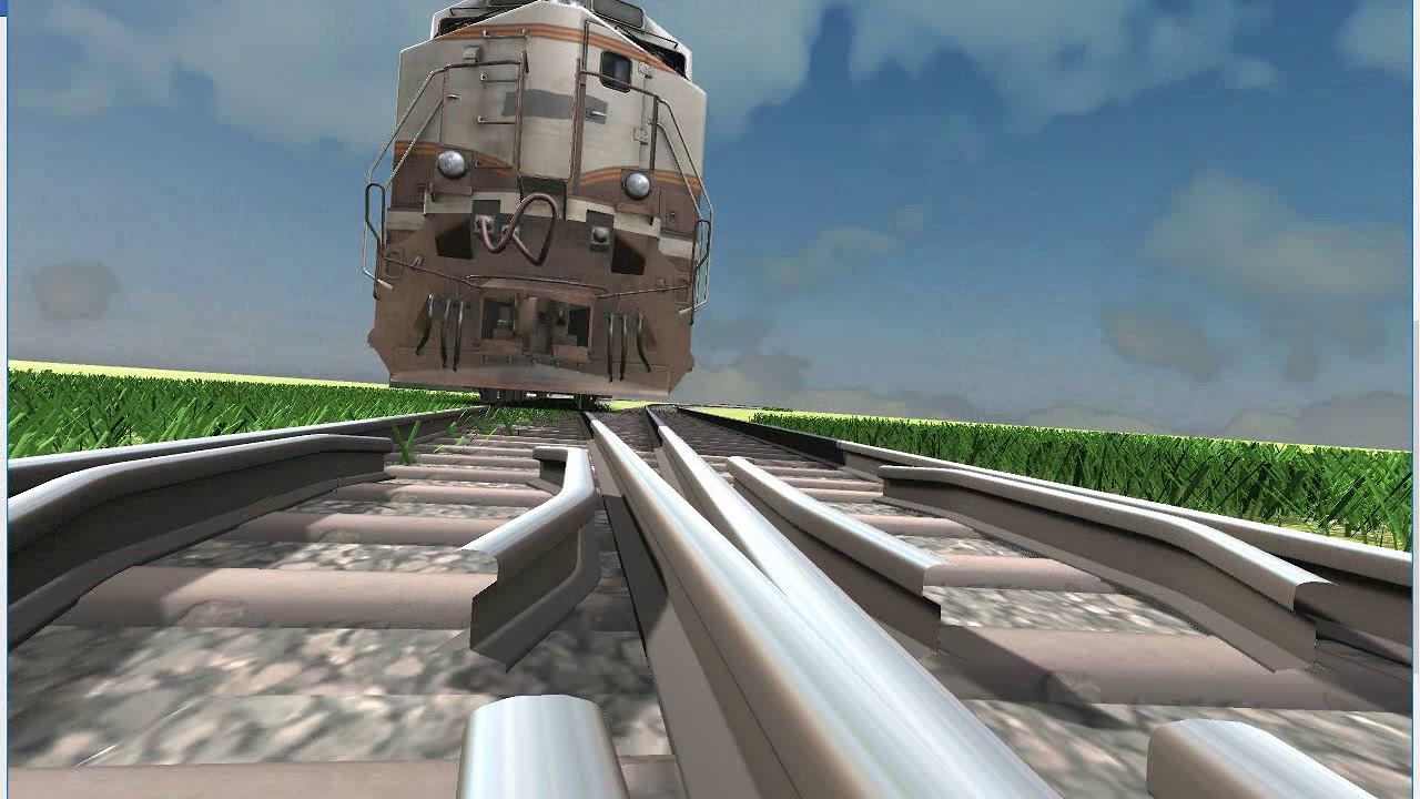 Brazilian Train Simulator, teste de novo trilhos nova amv. - YouTube