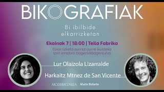 Bikografiak: Lur Olaizola eta Harkaitz Mtnez de San Vicente