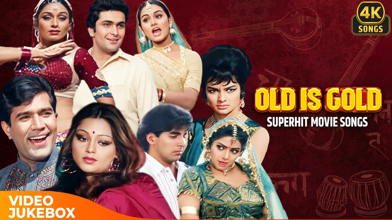 OLD IS GOLD Top 15 Songs Video 4K Jukebox ❤ | 60s 70s 80s Hits | Classic 4K Hindi Songs