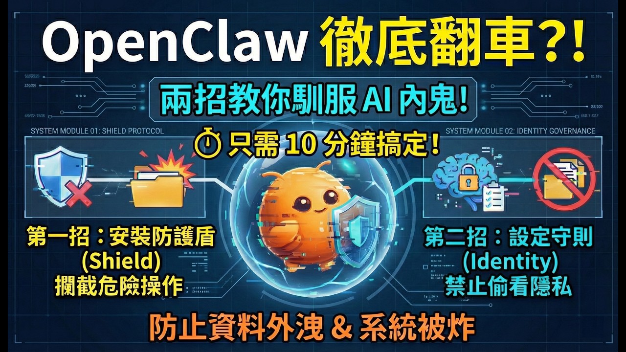 OpenClaw 翻車實錄 | 10 分鐘設定安全防護指南 | 防止 Indirect Prompt Injection !