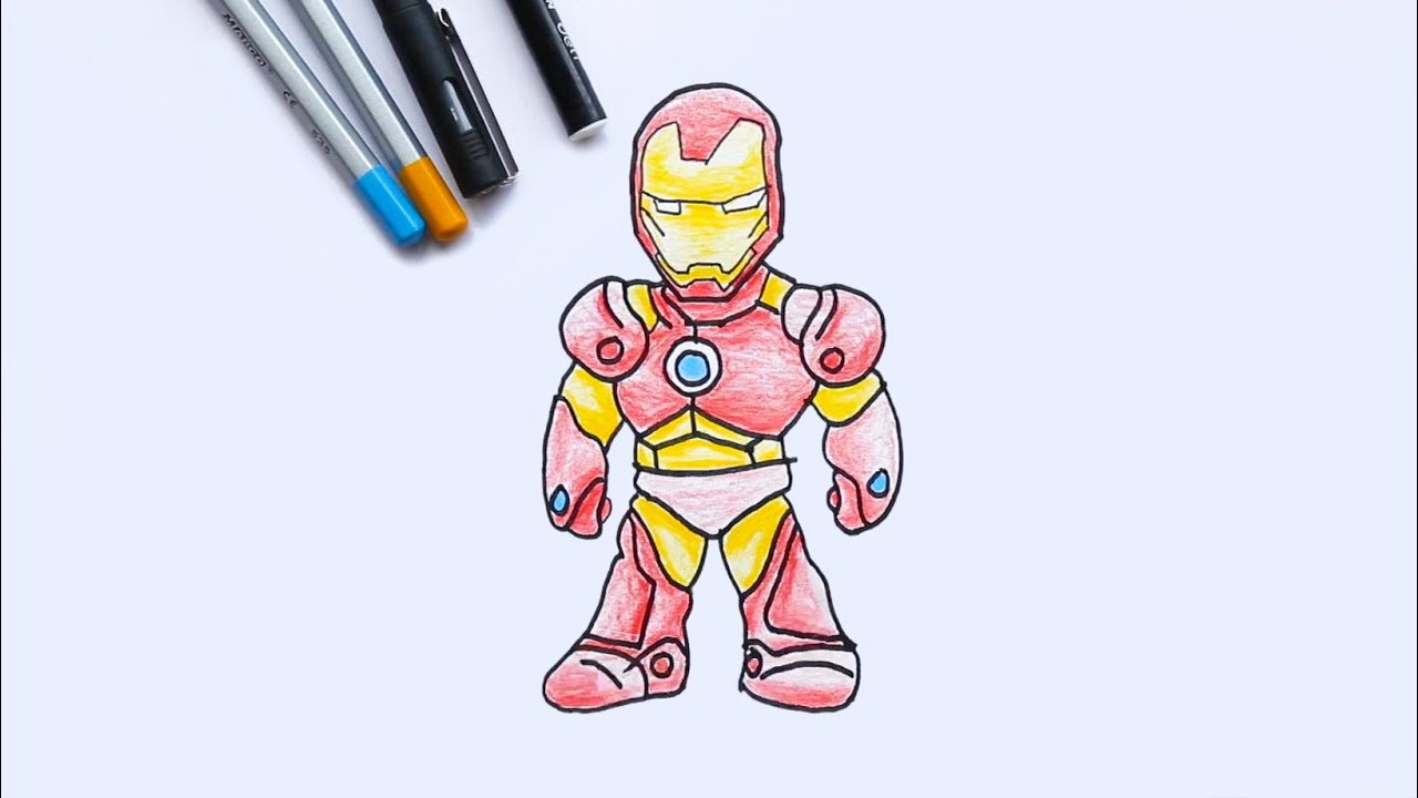 Tô Màu Người Sắt Iron Man  Tranh Tô Màu Cho Bé