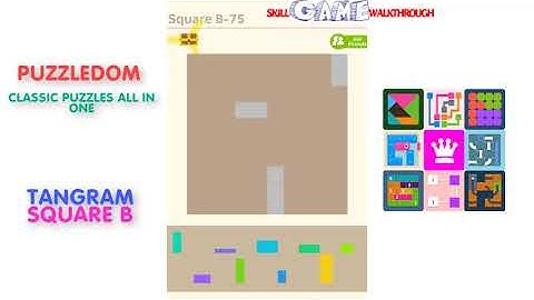 Puzzledom - Tangram SQUARE B Level 51 - 100 - Walkthrough
