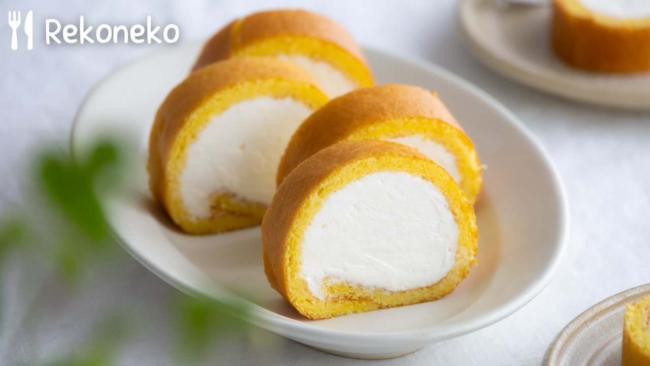 バットで気軽に！卵ひとつのふんわりロールケーキ