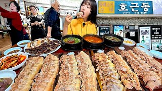 80-Year-Old Grandpa Shocked! Legendary Jeju 30-Year Domae Pork Feast Mukbang