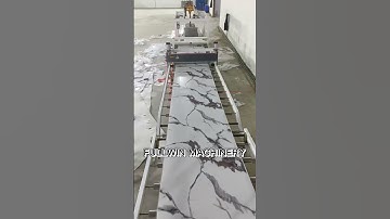 Pvc marble sheet machine install and running in Egyptian customer factory