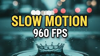 RAIN DROPS in 960 FPS Slow Motion Full HD | Cinematic Relaxation 🤯