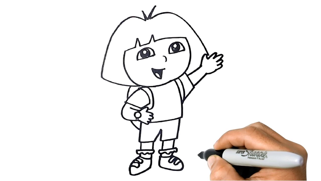 How to Draw Dora Marquez from Dora the Explorer (Dora the Explorer) Step by  Step | DrawingTutorials101.com