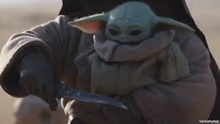 Cute Baby Yoda (Grogu) makes adorable sounds