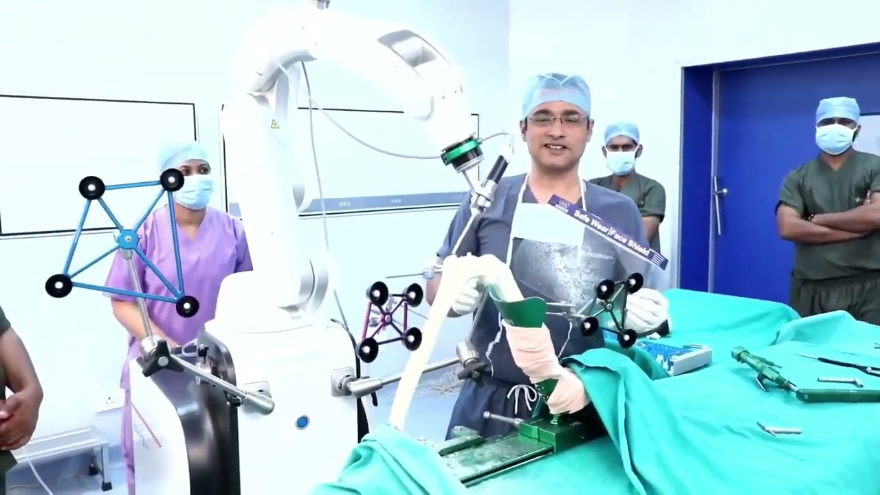 Robotic Knee Replacement Surgery Demo | रोबोटिक घुटना  रिप्लेसमेंट सर्जरी | Dr Prasoon Kamra | Hisar