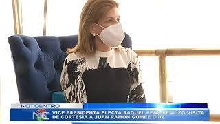 Vicepresidenta Raquel Peña visita al presidente de Medios Telemicro, Juan Ramón Gómez Díaz