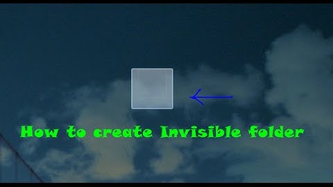 How to create invisible folder (secret folder) on windows 7 PC / Laptop Alt+0106 or Alt+255