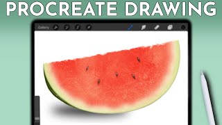 Drawing a Watermelon in Procreate Using Only Default Brushes