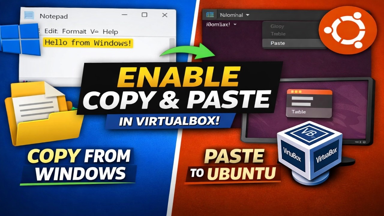 Fix VirtualBox Copy-Paste Not Working: Windows 11 to Ubuntu 24.04 (2026 ...