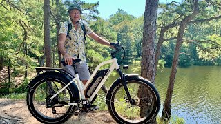 Himiway Step Through Cruiser. Awesome fat tire e-bike! Test ride at Northwoods Trails. Electric bike