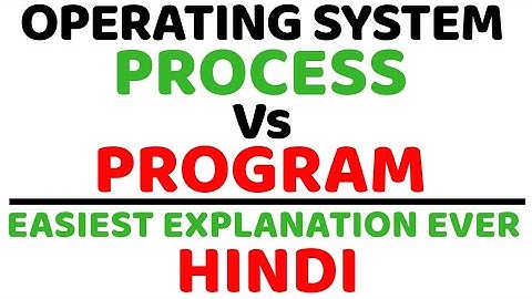 Process Vs Program ll Operating System ll Explained in Hindi