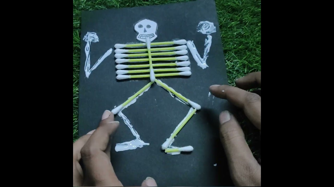 skeleton making with earbuds 🩻🧐 