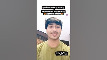 Asynchronous vs Synchronous programming asan bhasha me | Chirag Kalra #dsa #shorts #data #java #exam