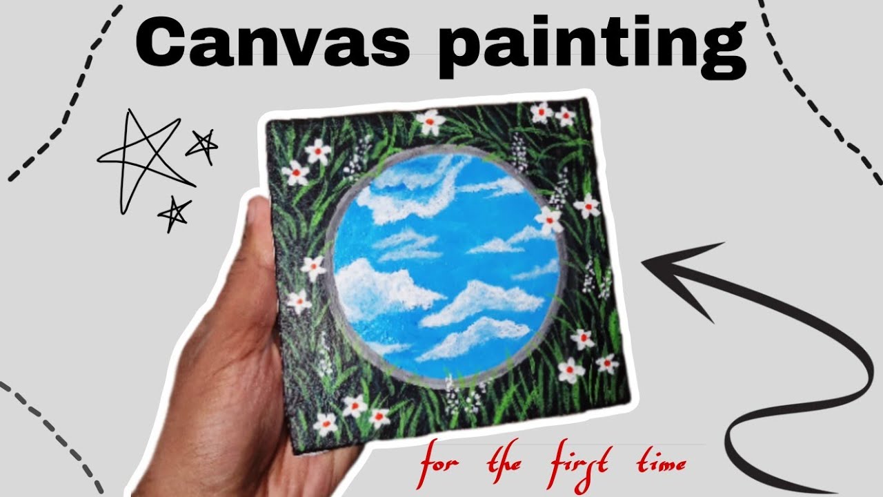 First Time Painting On Canvas ✨ || Painting Video || 