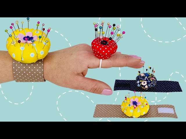 How to Make A Wrist Pincushion Easy Step By Step Sewing Tutorial/DIY Wrist  Pin Cushion from Scraps 