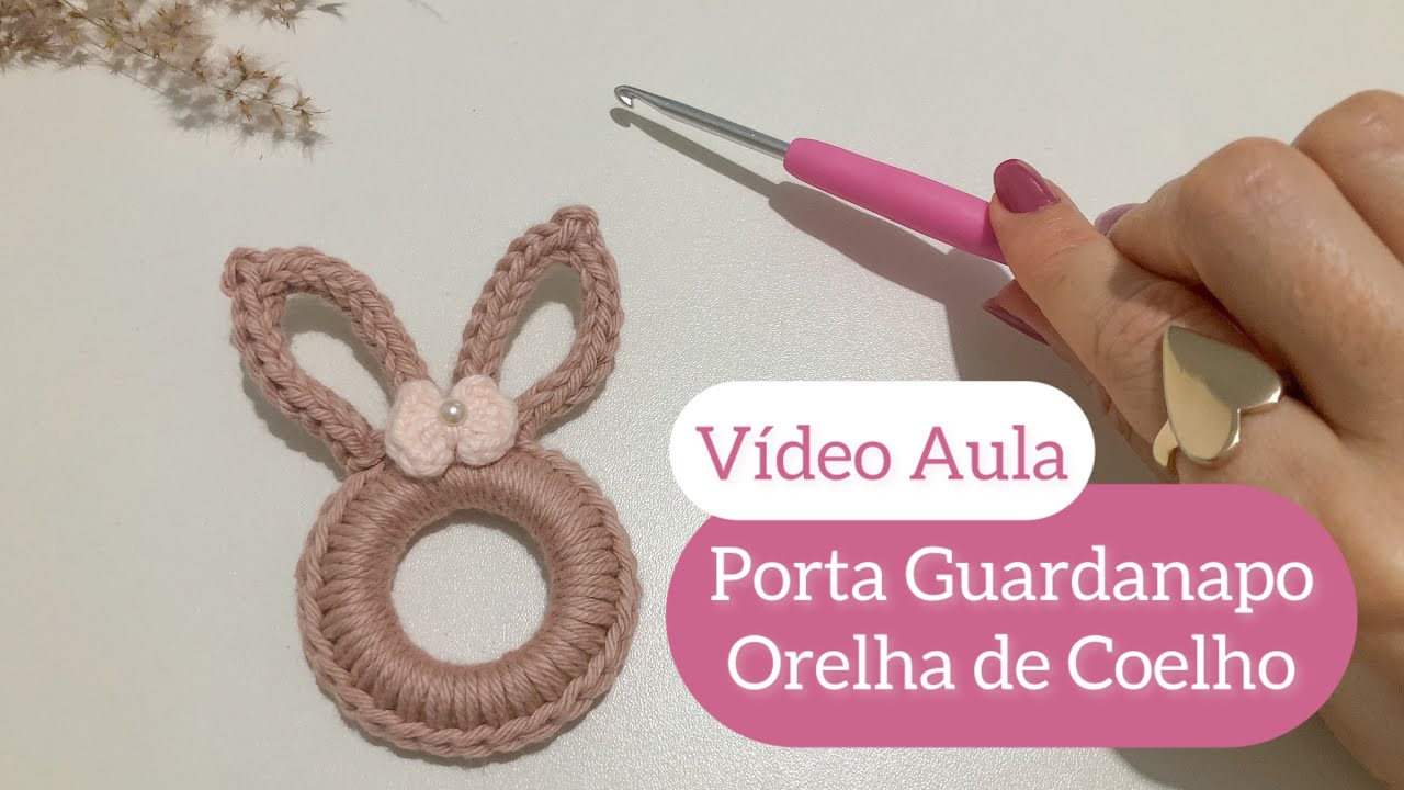 Porta Guardanapo Orelha de Coelho Crochê Páscoa #pascoa #portaguardanapo