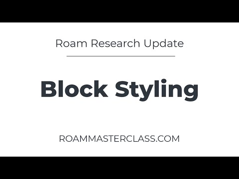 New Feature: Block Styling