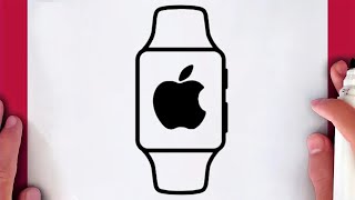 كيف ترسم ساعة آبل سمارت واتش الذكية خطوة بخطوة | رسم سهل | تعليم الرسم | Drawing Apple Smart Watch