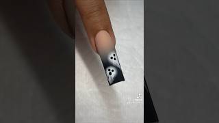 Black Ombré with Ghost Nail Art | Halloween Nail Art | Acrylic Nails Tutorial