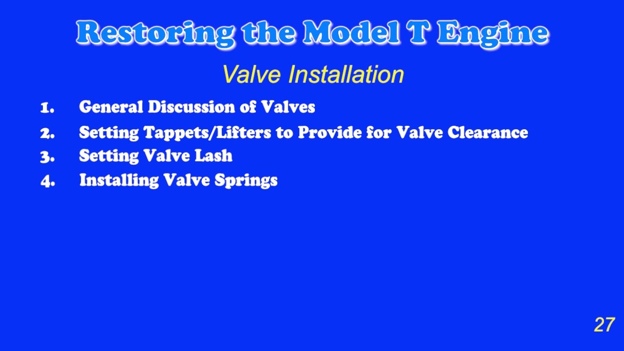 Engine 27 Install Valves - YouTube